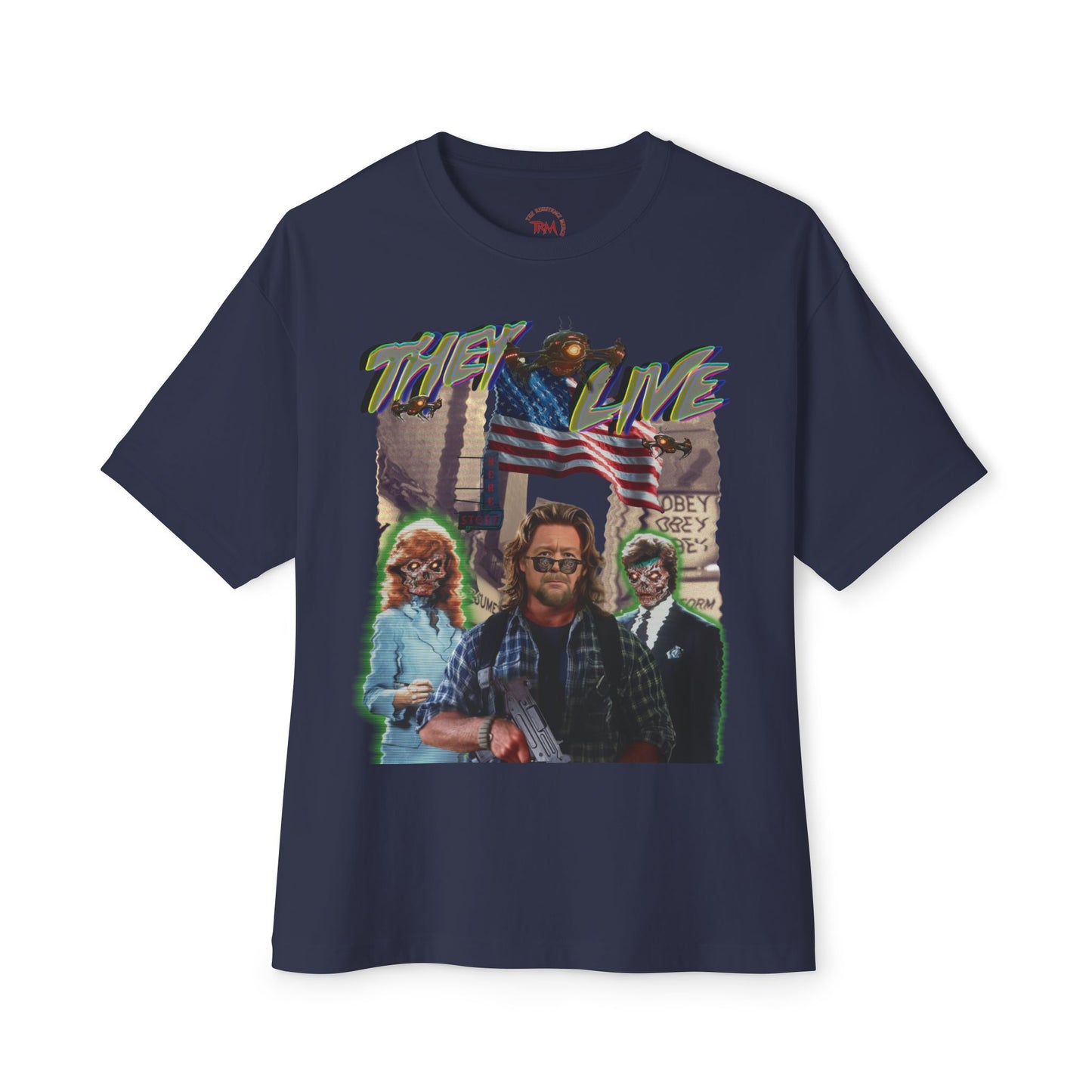 Graphic T-shirt, They Live, Alex Jones, Broadcast Rebellion - 100% Cotton - Limited Edition