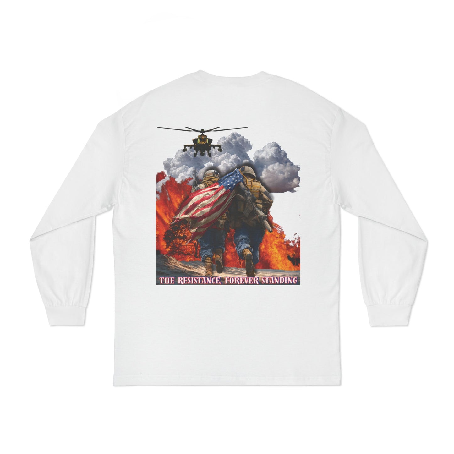 Patriotic Graphic Long Sleeve T-Shirt, USA Pride Shirt, Unisex Casual Top, Holiday Gift, Comfortable Everyday Wear