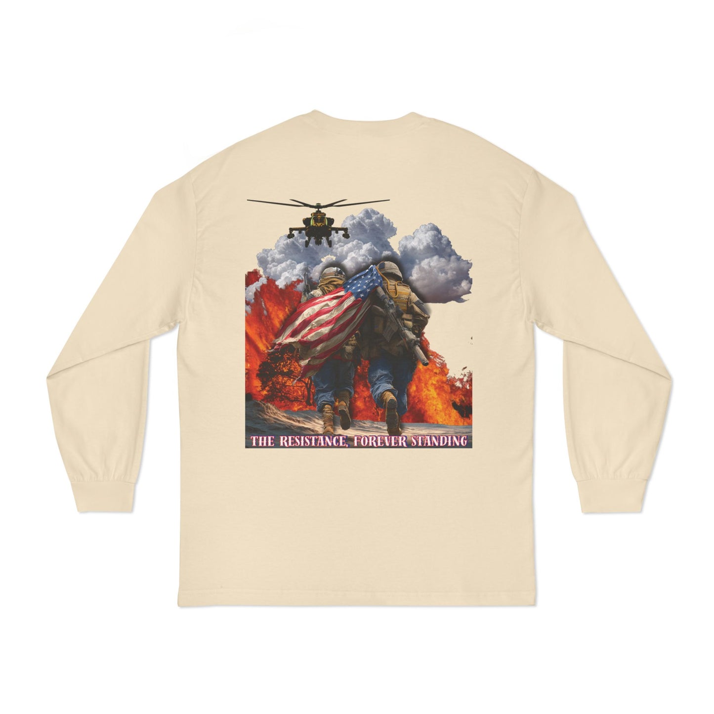 Patriotic Graphic Long Sleeve T-Shirt, USA Pride Shirt, Unisex Casual Top, Holiday Gift, Comfortable Everyday Wear