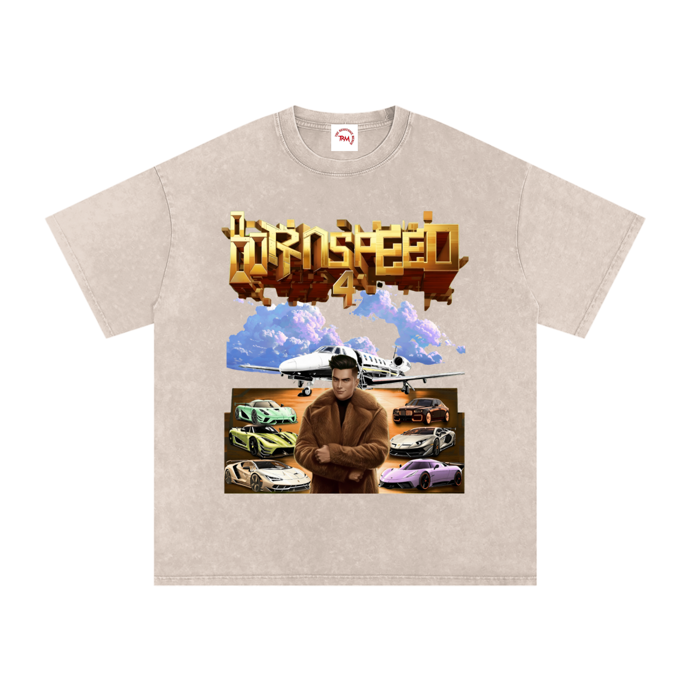 BORN 4 SPEED - Oversized Cotton T-Shirt