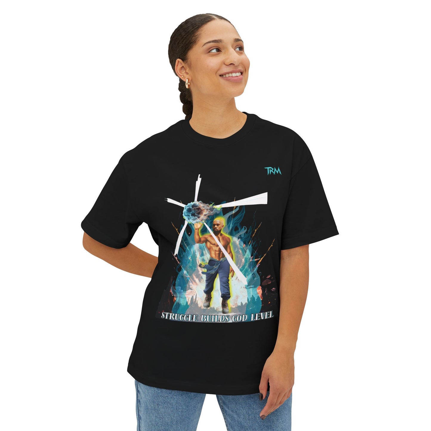 Artistic Oversized Boxy Tee, Graphic Tee, Unisex T-Shirt, Casual Wear, Streetwear, Everyday Comfort