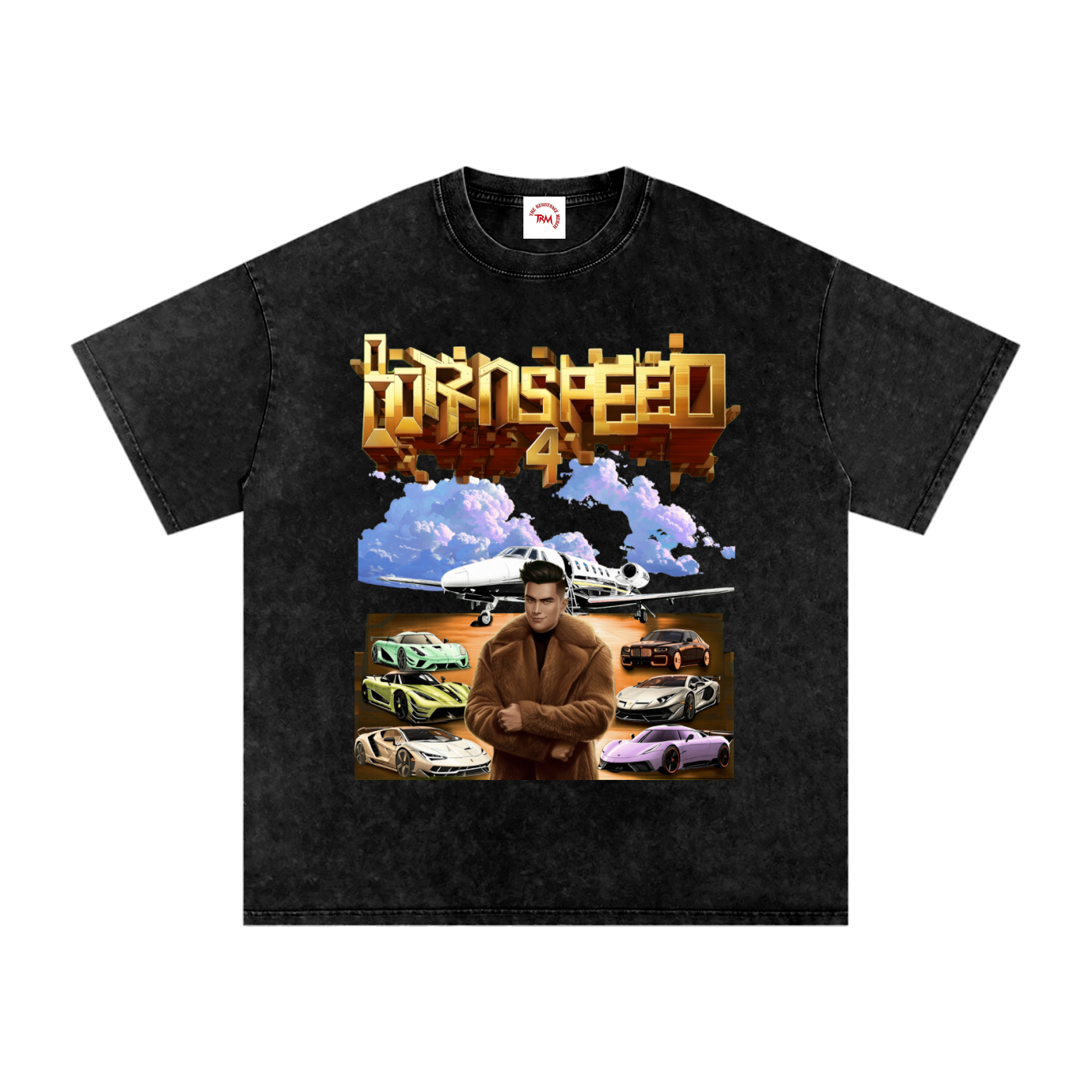 BORN 4 SPEED - Oversized Cotton T-Shirt