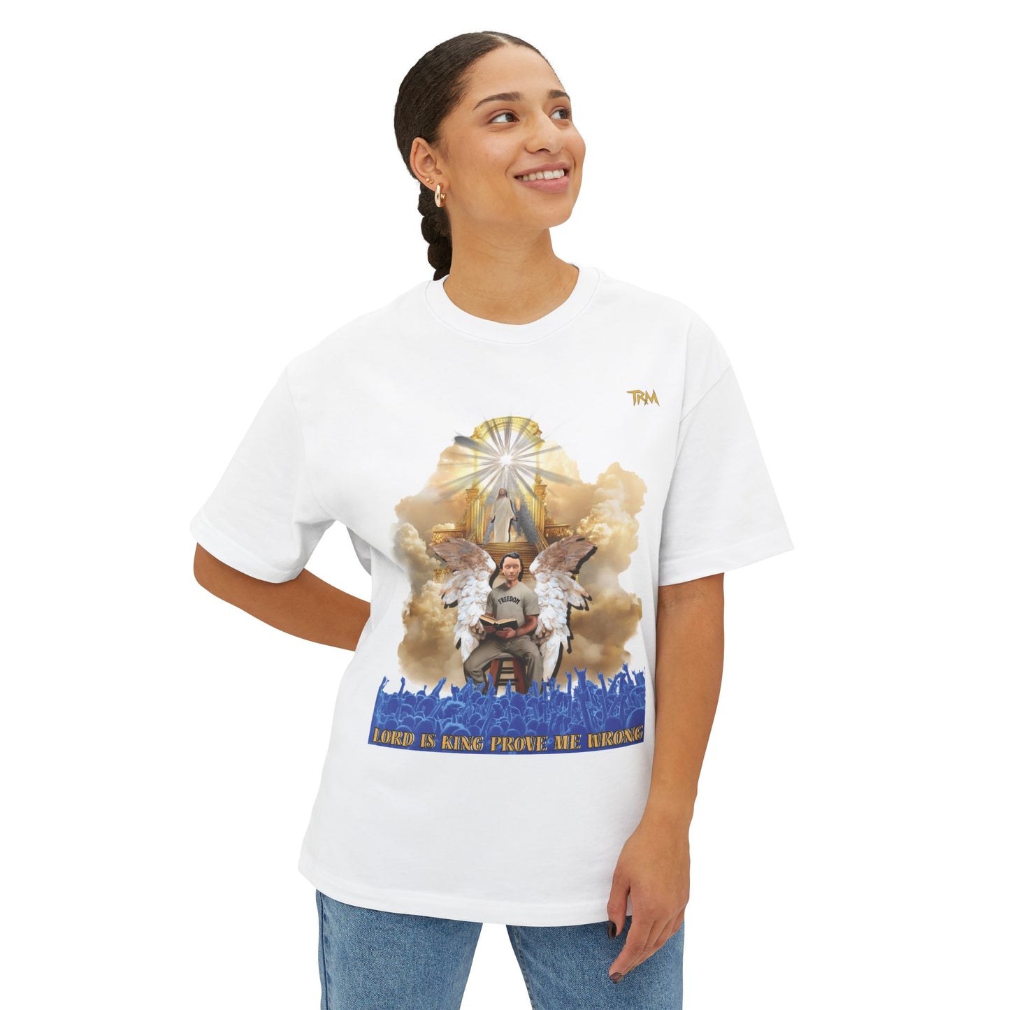 Spiritual Graphic Tee, Oversized T-Shirt, Inspirational Boxy Top, Unique Faith Shirt, Casual Everyday Tee