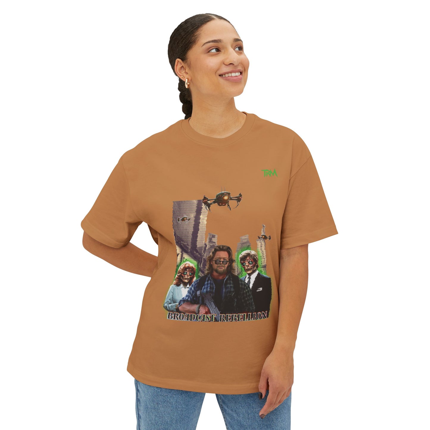 Retro Graphic Unisex Oversized Boxy Tee | Casual Streetwear, Gift for Trendsetters, Retro Vibe Tee, Summer Fashion, Unique Statement Shirt