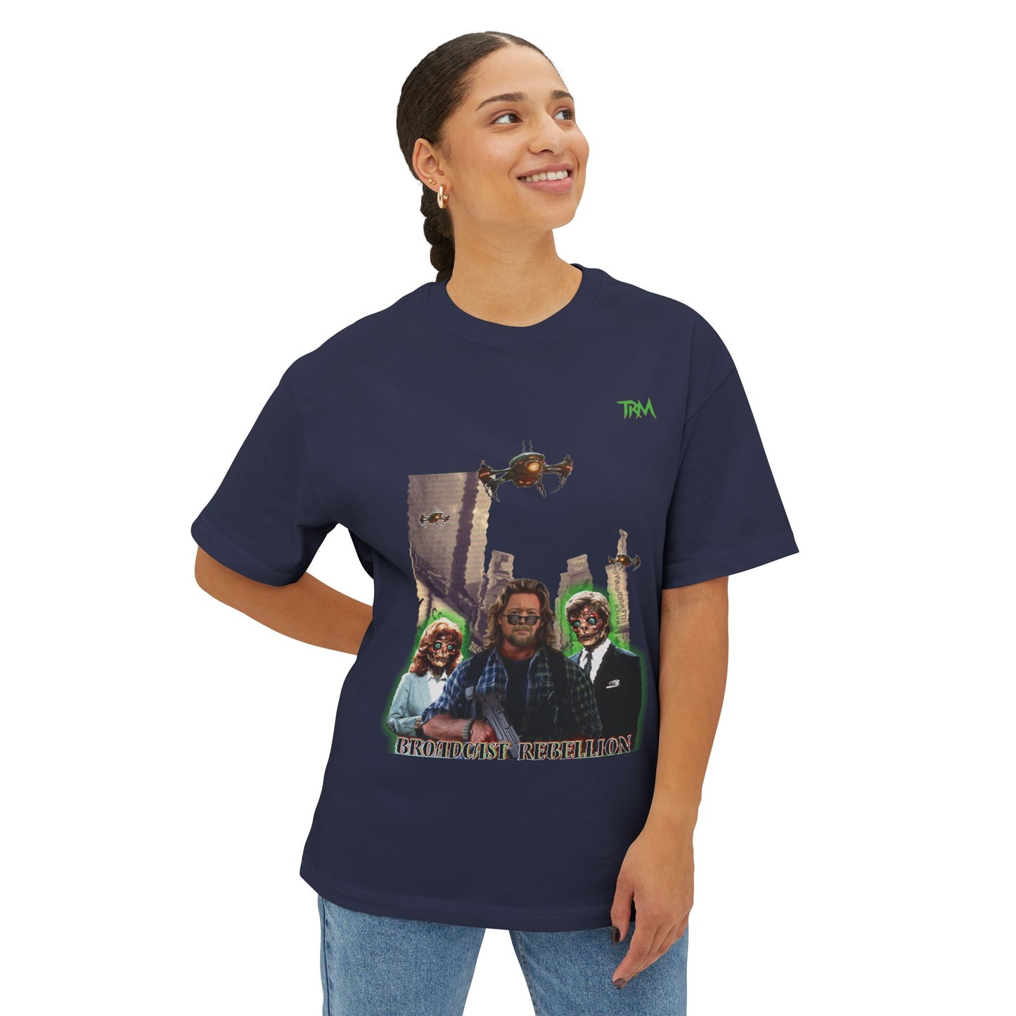 Retro Graphic Unisex Oversized Boxy Tee | Casual Streetwear, Gift for Trendsetters, Retro Vibe Tee, Summer Fashion, Unique Statement Shirt