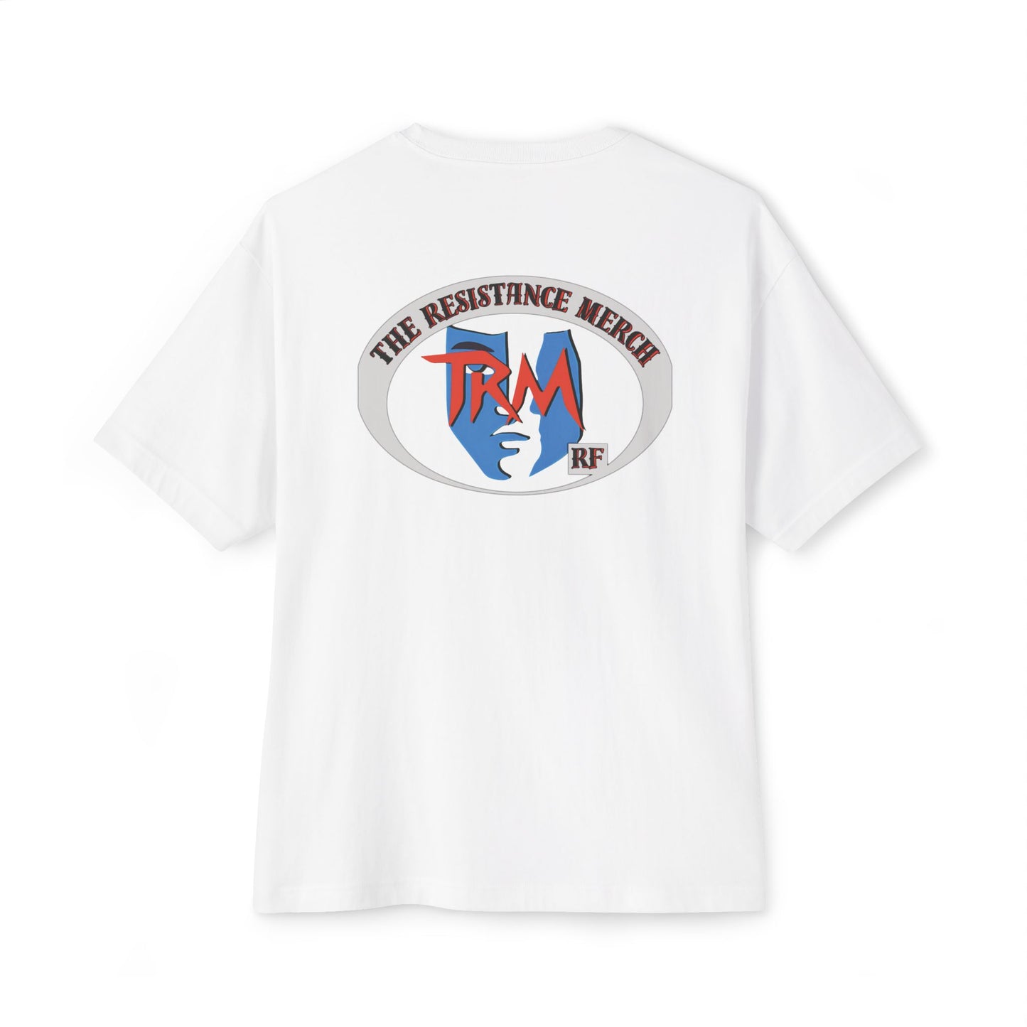 Unisex Oversized Boxy Tee  Streetwear The Resistance Full Patch