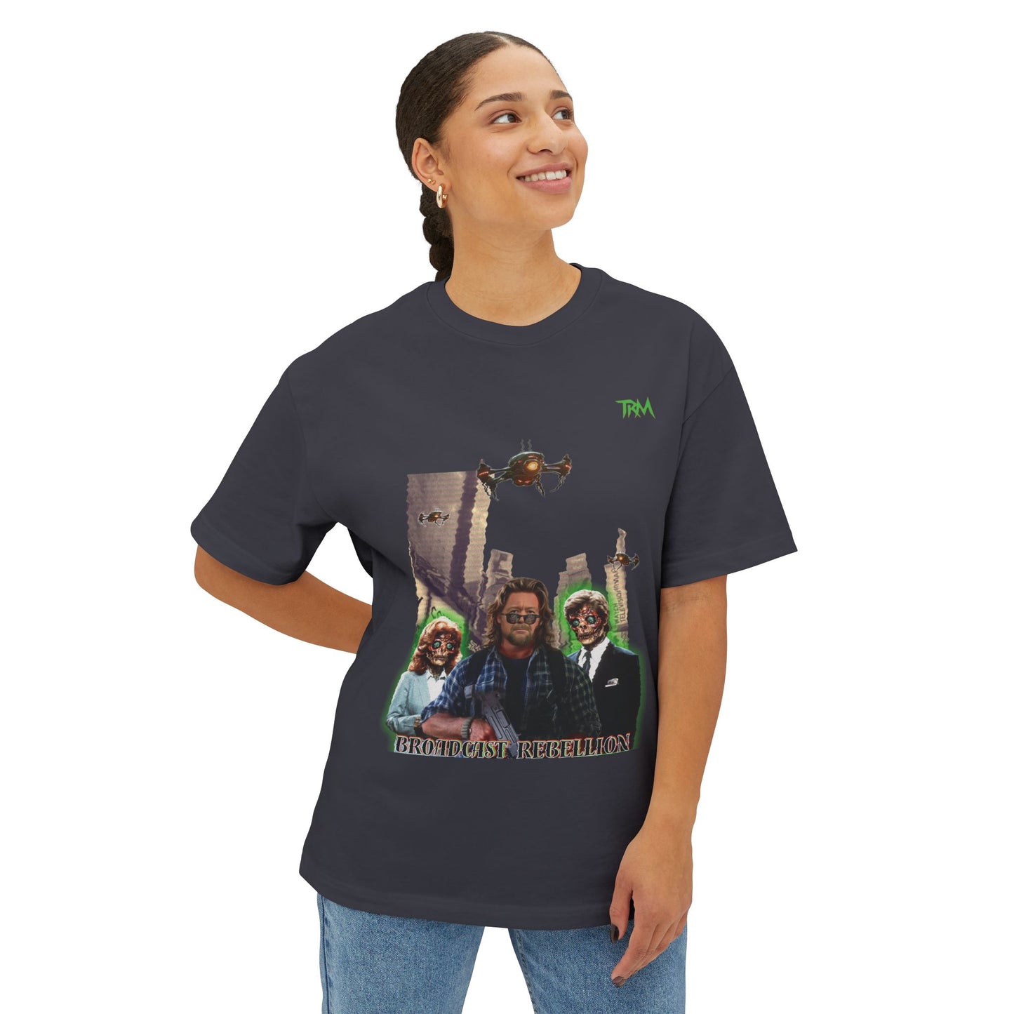 Retro Graphic Unisex Oversized Boxy Tee | Casual Streetwear, Gift for Trendsetters, Retro Vibe Tee, Summer Fashion, Unique Statement Shirt
