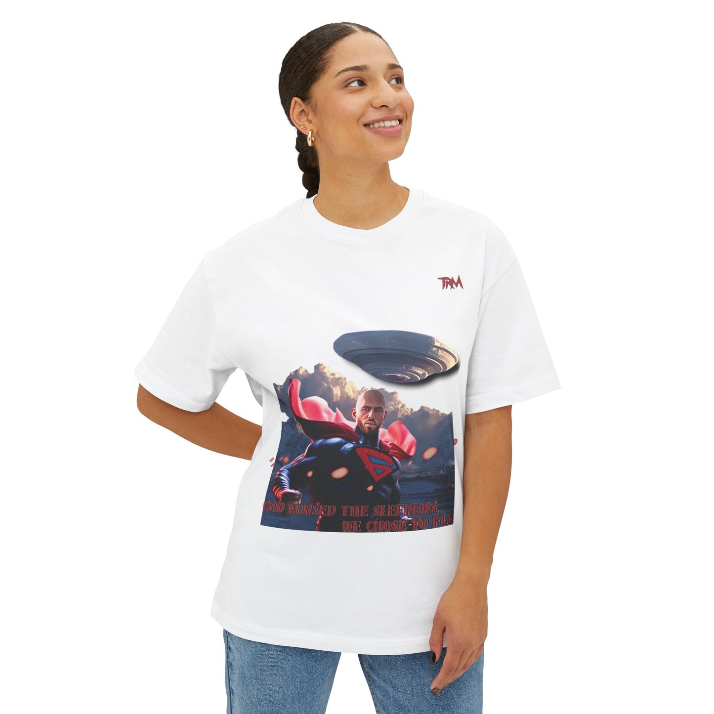 Superhero Boxy Tee, Unisex Oversized T-Shirt, Graphic Tee, Comic Lover Gift, Casual Wear, Fun Tee for Every Day