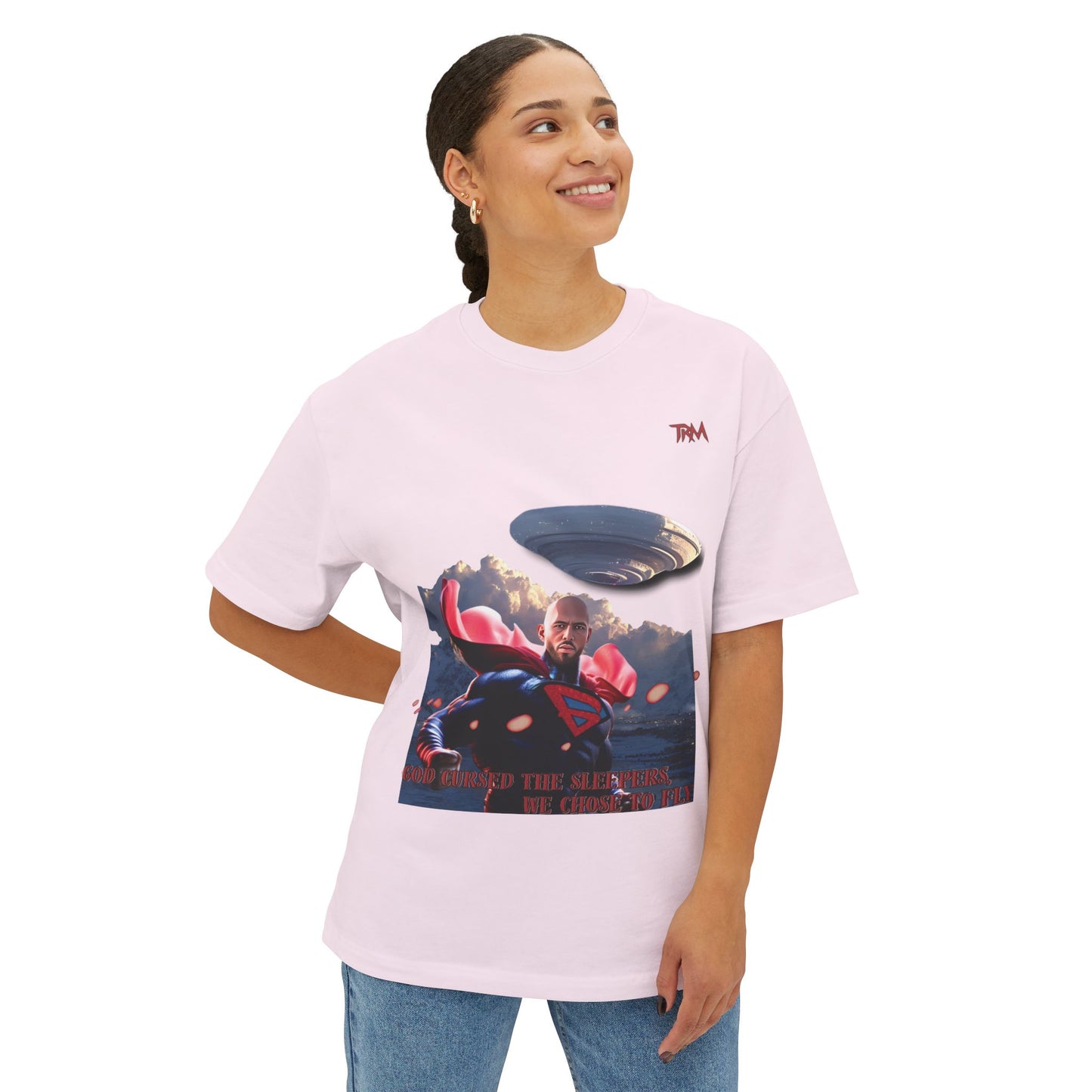 Superhero Boxy Tee, Unisex Oversized T-Shirt, Graphic Tee, Comic Lover Gift, Casual Wear, Fun Tee for Every Day