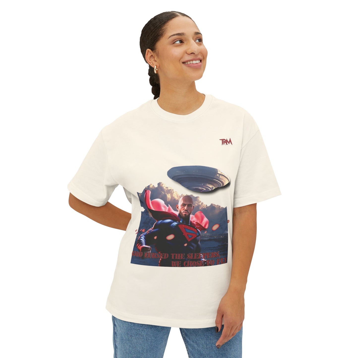 Superhero Boxy Tee, Unisex Oversized T-Shirt, Graphic Tee, Comic Lover Gift, Casual Wear, Fun Tee for Every Day