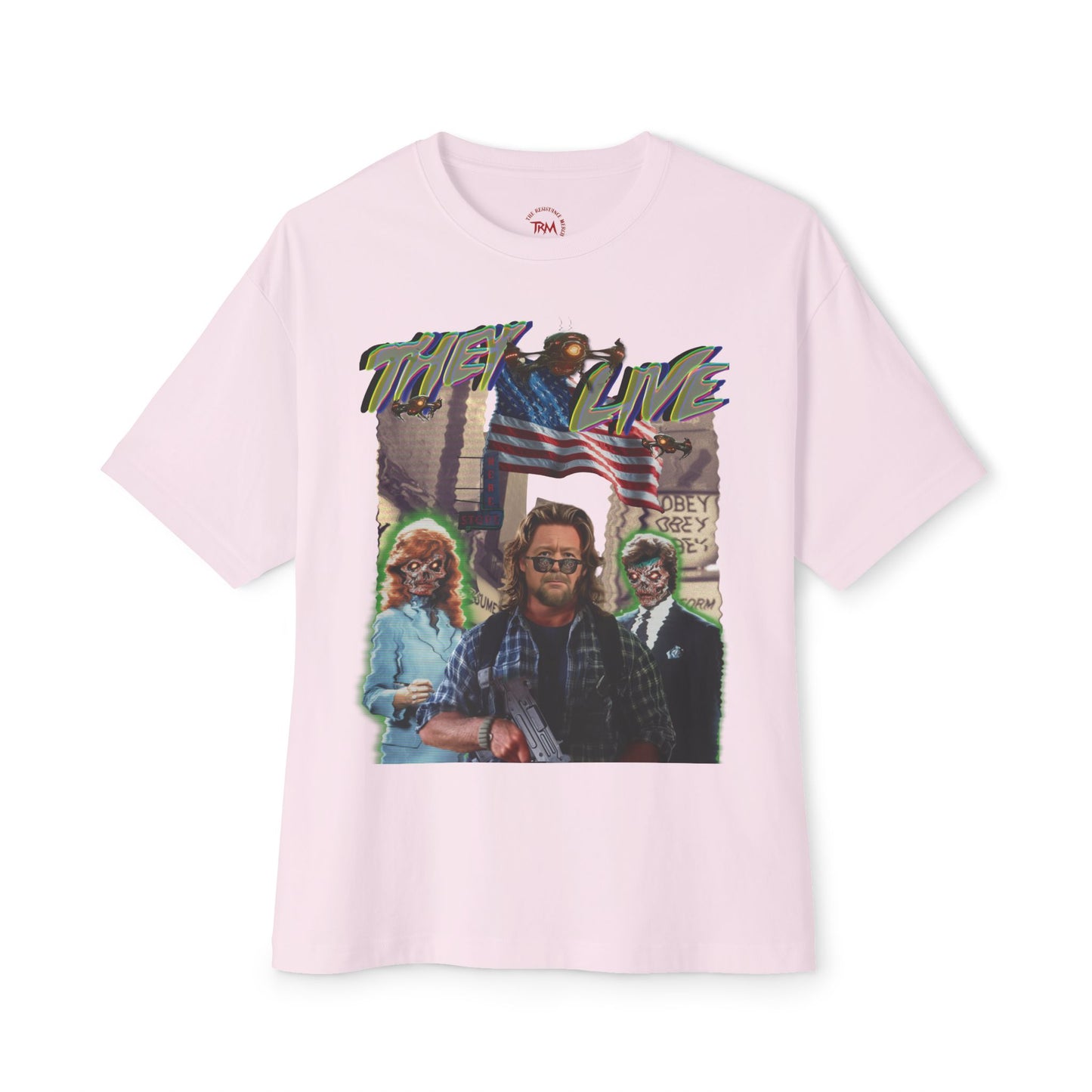 Graphic T-shirt, They Live, Alex Jones, Broadcast Rebellion - 100% Cotton - Limited Edition