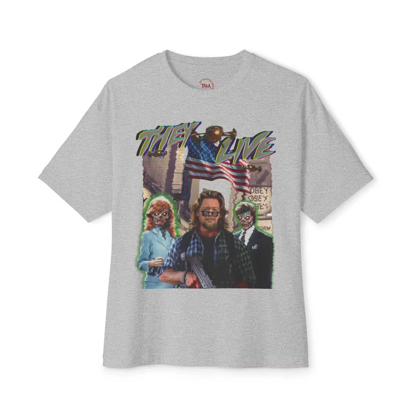 Graphic T-shirt, They Live, Alex Jones, Broadcast Rebellion - 100% Cotton - Limited Edition