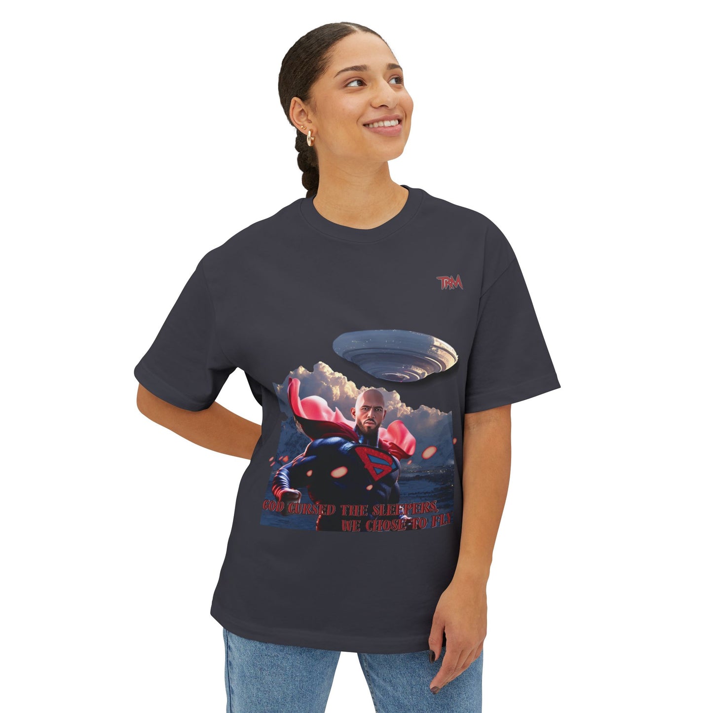 Superhero Boxy Tee, Unisex Oversized T-Shirt, Graphic Tee, Comic Lover Gift, Casual Wear, Fun Tee for Every Day