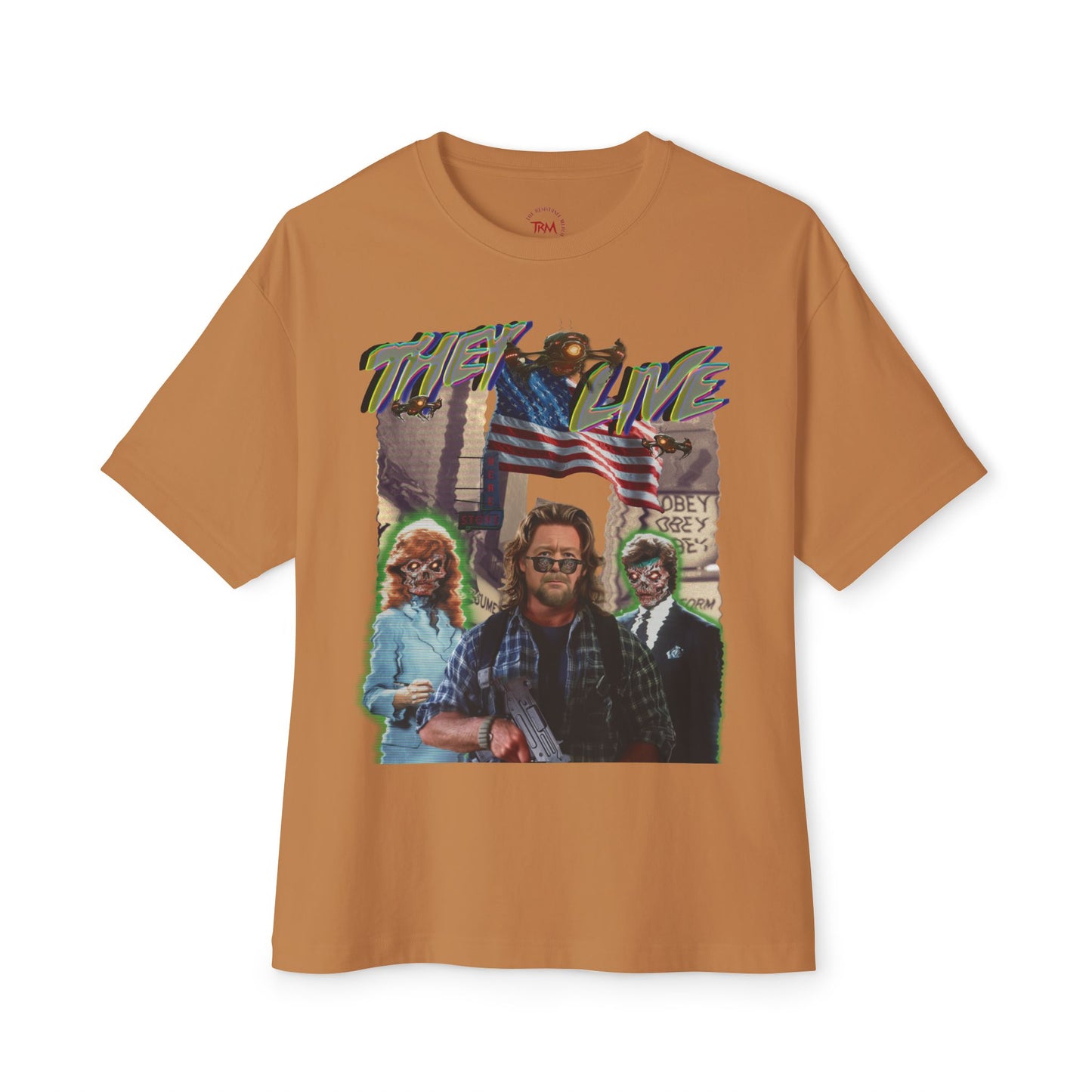 Graphic T-shirt, They Live, Alex Jones, Broadcast Rebellion - 100% Cotton - Limited Edition