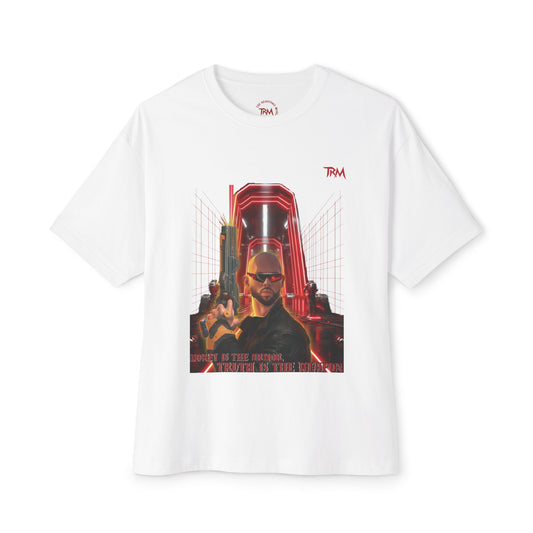 Retro Graphic Unisex Boxy Tee, Casual Streetwear, Music Lover Gift, Vintage Style Shirt, Oversized Graphic Tee, Unique Artwear