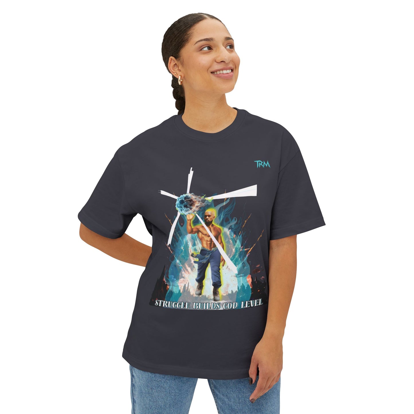 Artistic Oversized Boxy Tee, Graphic Tee, Unisex T-Shirt, Casual Wear, Streetwear, Everyday Comfort