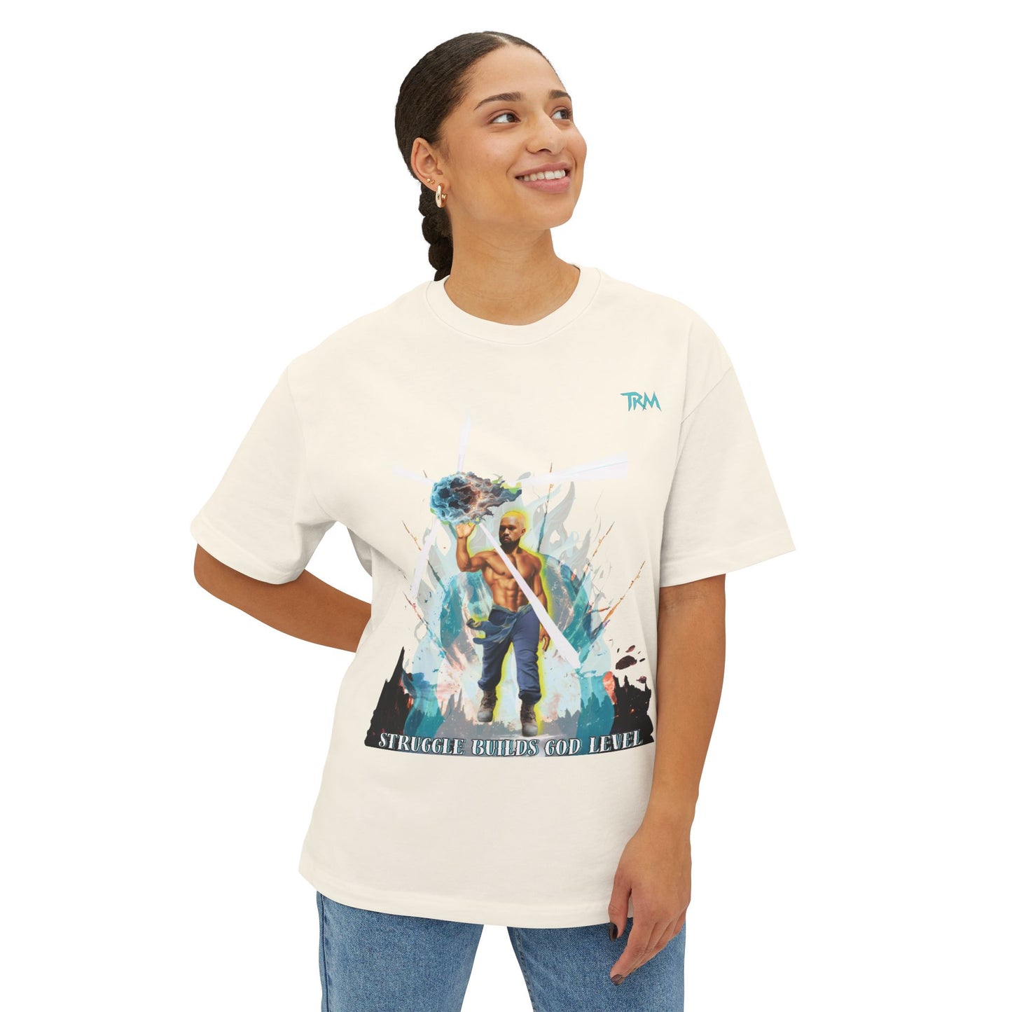 Artistic Oversized Boxy Tee, Graphic Tee, Unisex T-Shirt, Casual Wear, Streetwear, Everyday Comfort
