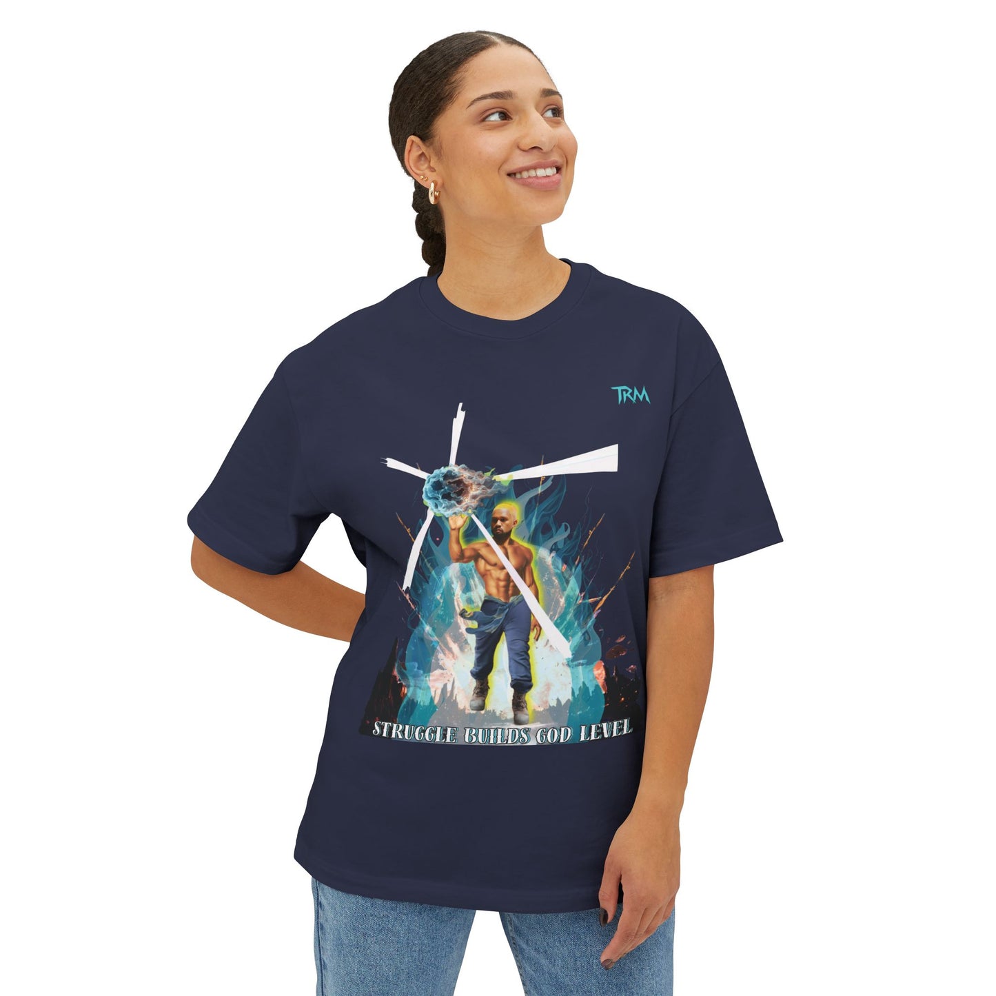 Artistic Oversized Boxy Tee, Graphic Tee, Unisex T-Shirt, Casual Wear, Streetwear, Everyday Comfort