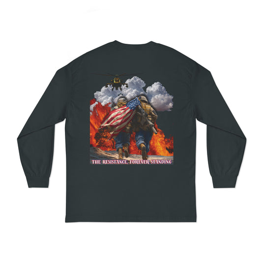 Patriotic Graphic Long Sleeve T-Shirt, USA Pride Shirt, Unisex Casual Top, Holiday Gift, Comfortable Everyday Wear