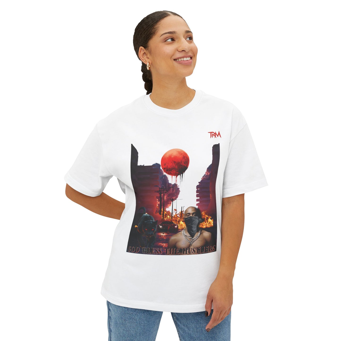 Unisex Oversized Graphic Tee - Streetwear Style, Casual Comfort, Trendy Gift, Music Festival Outfit, Retro Aesthetic