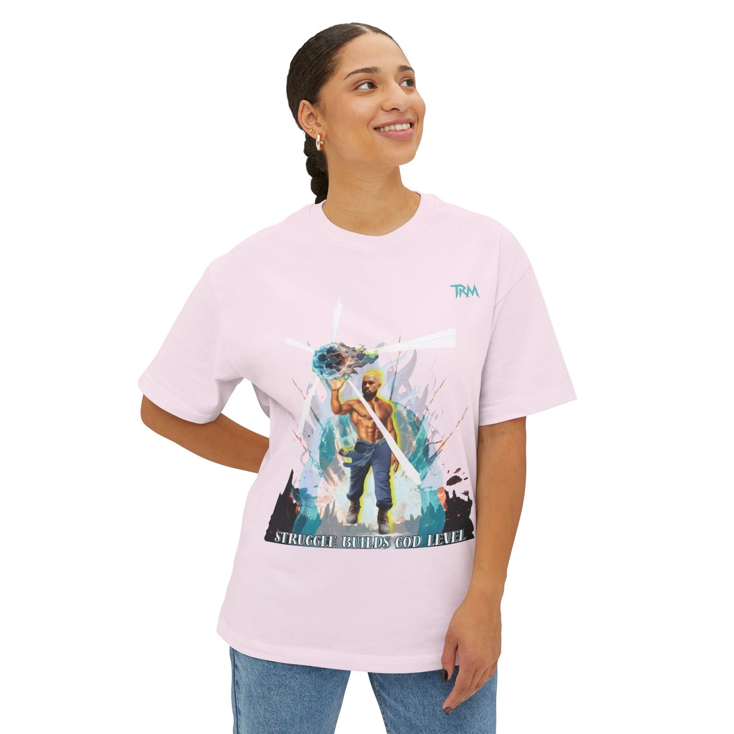 Artistic Oversized Boxy Tee, Graphic Tee, Unisex T-Shirt, Casual Wear, Streetwear, Everyday Comfort