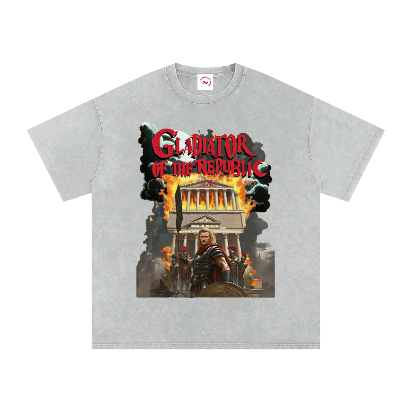 Gladiator of the Republic - Washed Oversized Cotton T-Shirt