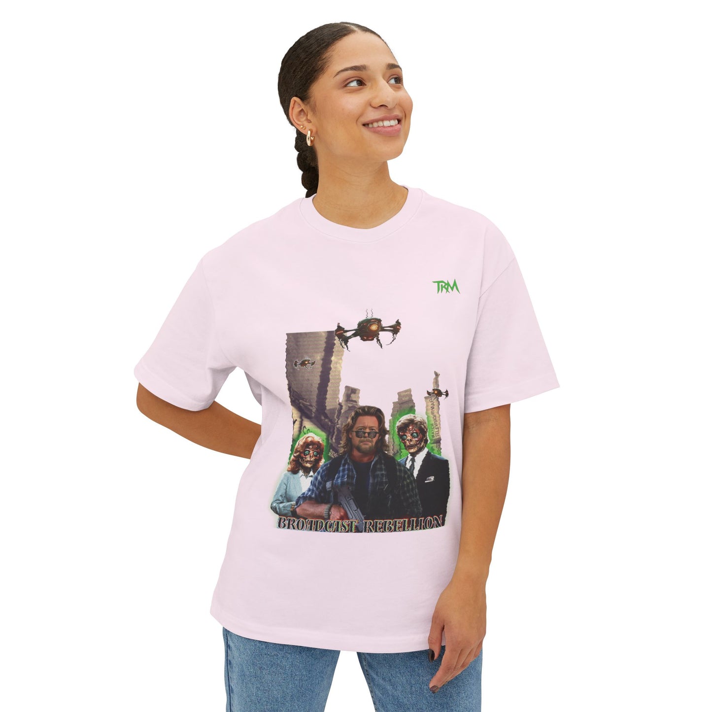Retro Graphic Unisex Oversized Boxy Tee | Casual Streetwear, Gift for Trendsetters, Retro Vibe Tee, Summer Fashion, Unique Statement Shirt