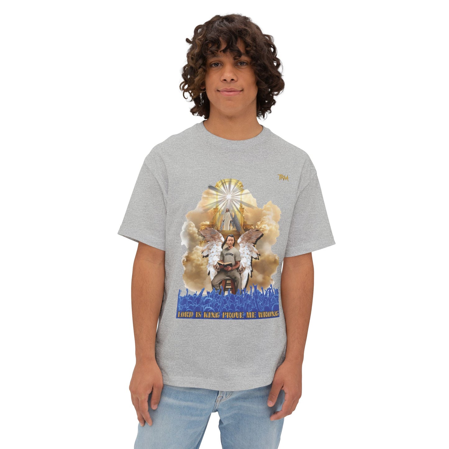 Spiritual Graphic Tee, Oversized T-Shirt, Inspirational Boxy Top, Unique Faith Shirt, Casual Everyday Tee