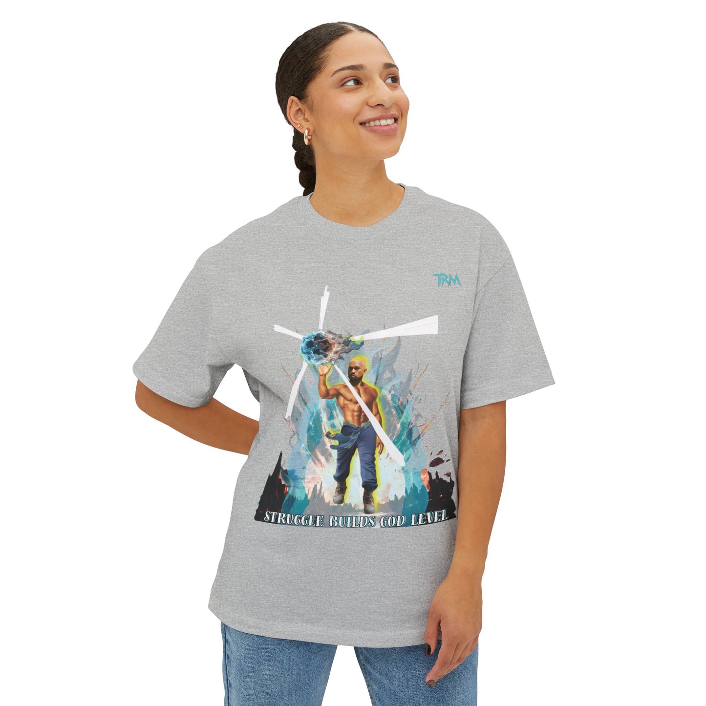 Artistic Oversized Boxy Tee, Graphic Tee, Unisex T-Shirt, Casual Wear, Streetwear, Everyday Comfort