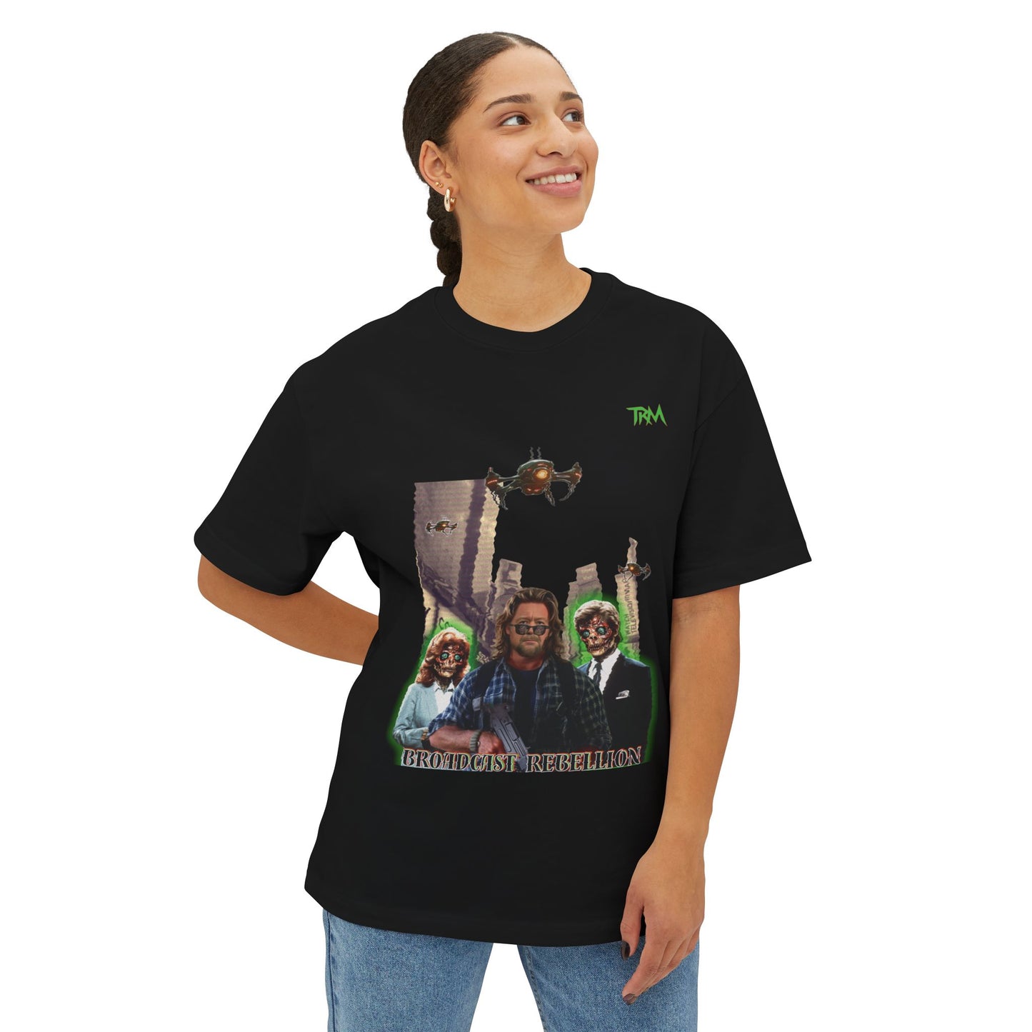 Retro Graphic Unisex Oversized Boxy Tee | Casual Streetwear, Gift for Trendsetters, Retro Vibe Tee, Summer Fashion, Unique Statement Shirt