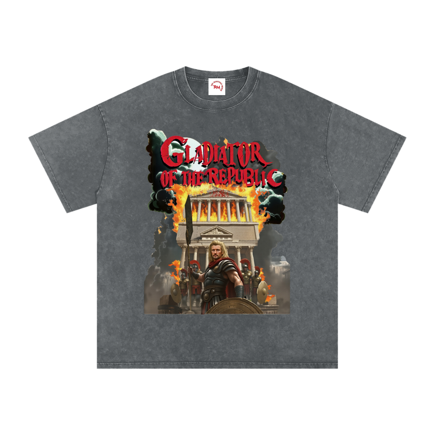 Gladiator of the Republic - Washed Oversized Cotton T-Shirt