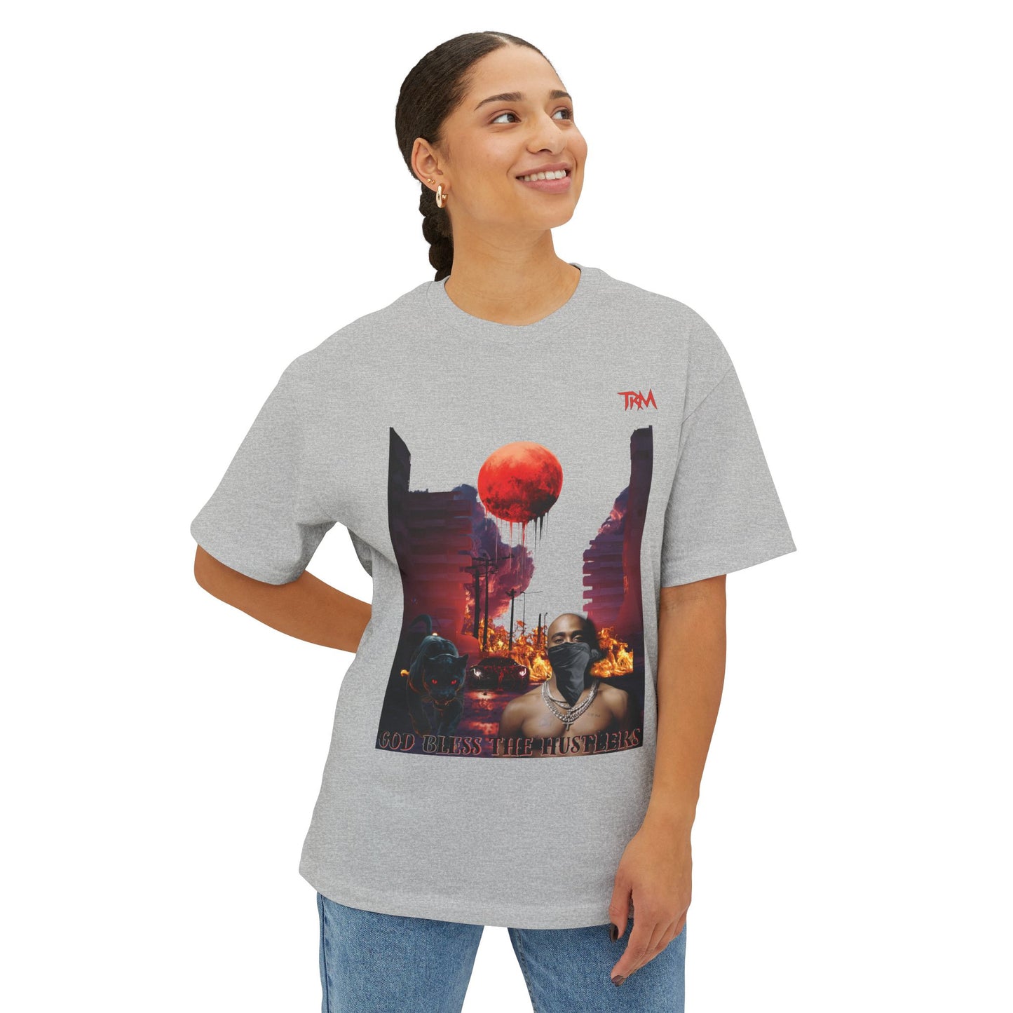 Unisex Oversized Graphic Tee - Streetwear Style, Casual Comfort, Trendy Gift, Music Festival Outfit, Retro Aesthetic