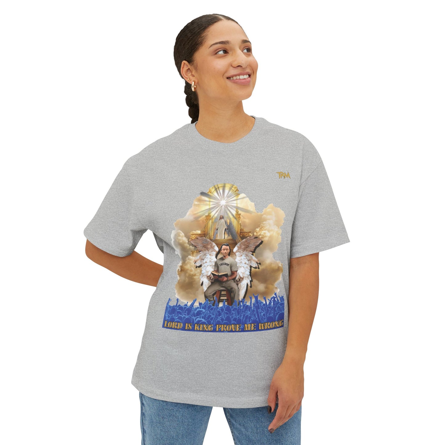 Spiritual Graphic Tee, Oversized T-Shirt, Inspirational Boxy Top, Unique Faith Shirt, Casual Everyday Tee