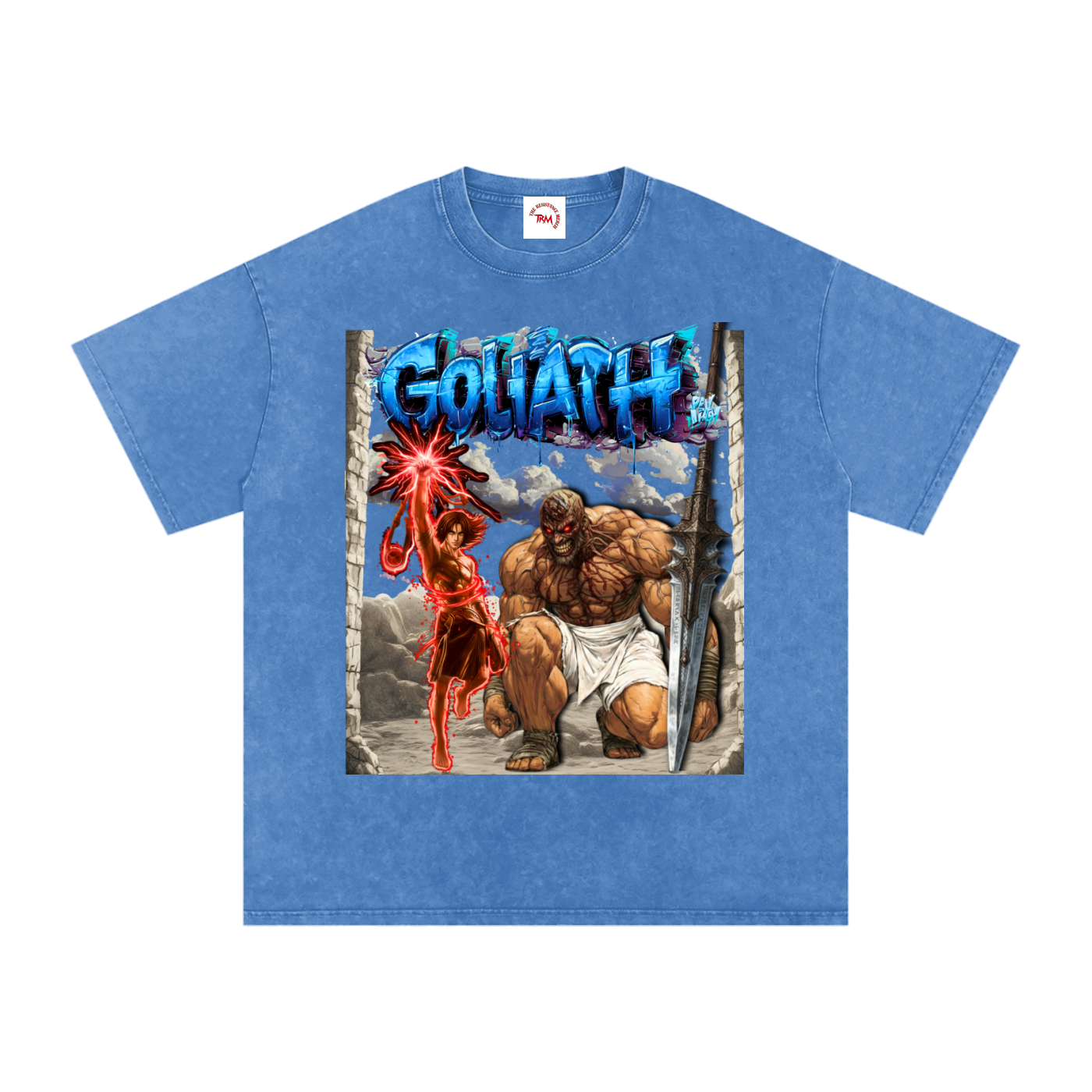 David vs Goliath Washed Oversized Cotton T-Shirt