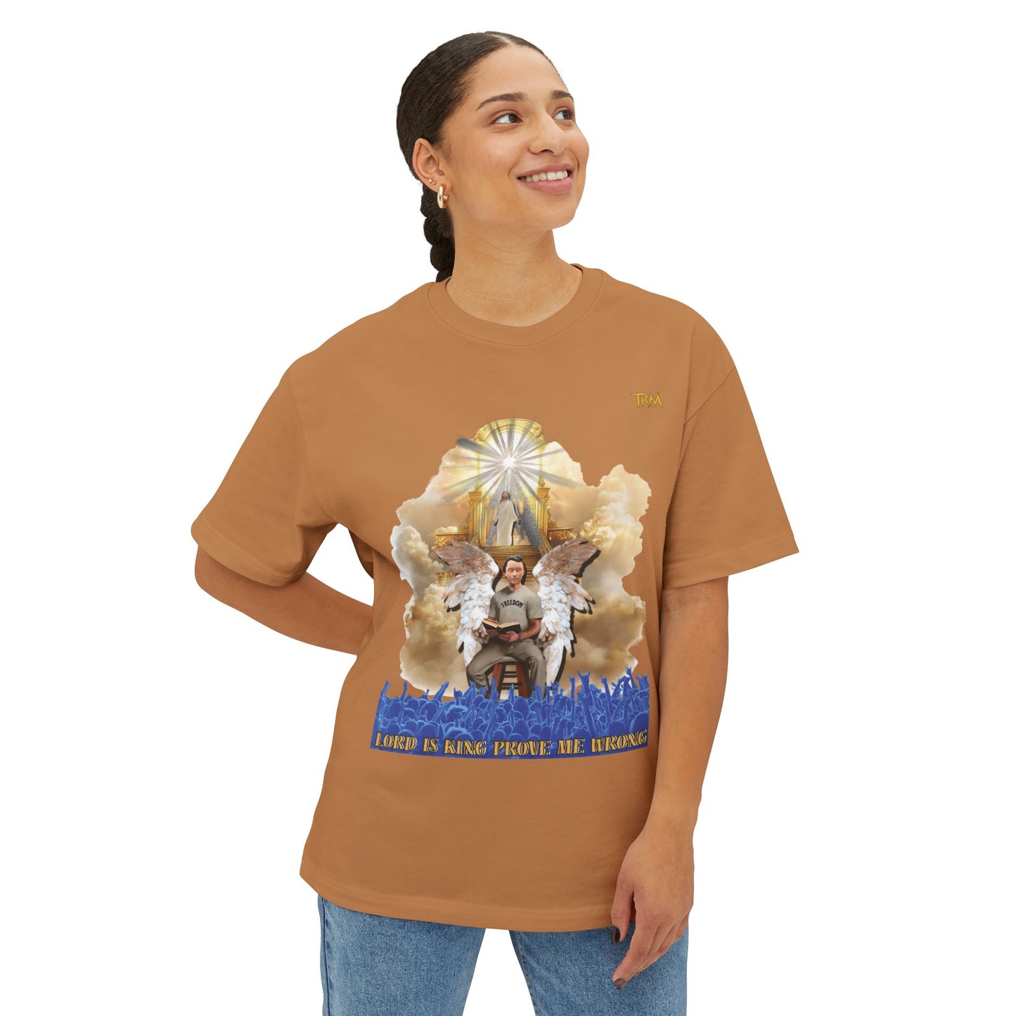 Spiritual Graphic Tee, Oversized T-Shirt, Inspirational Boxy Top, Unique Faith Shirt, Casual Everyday Tee