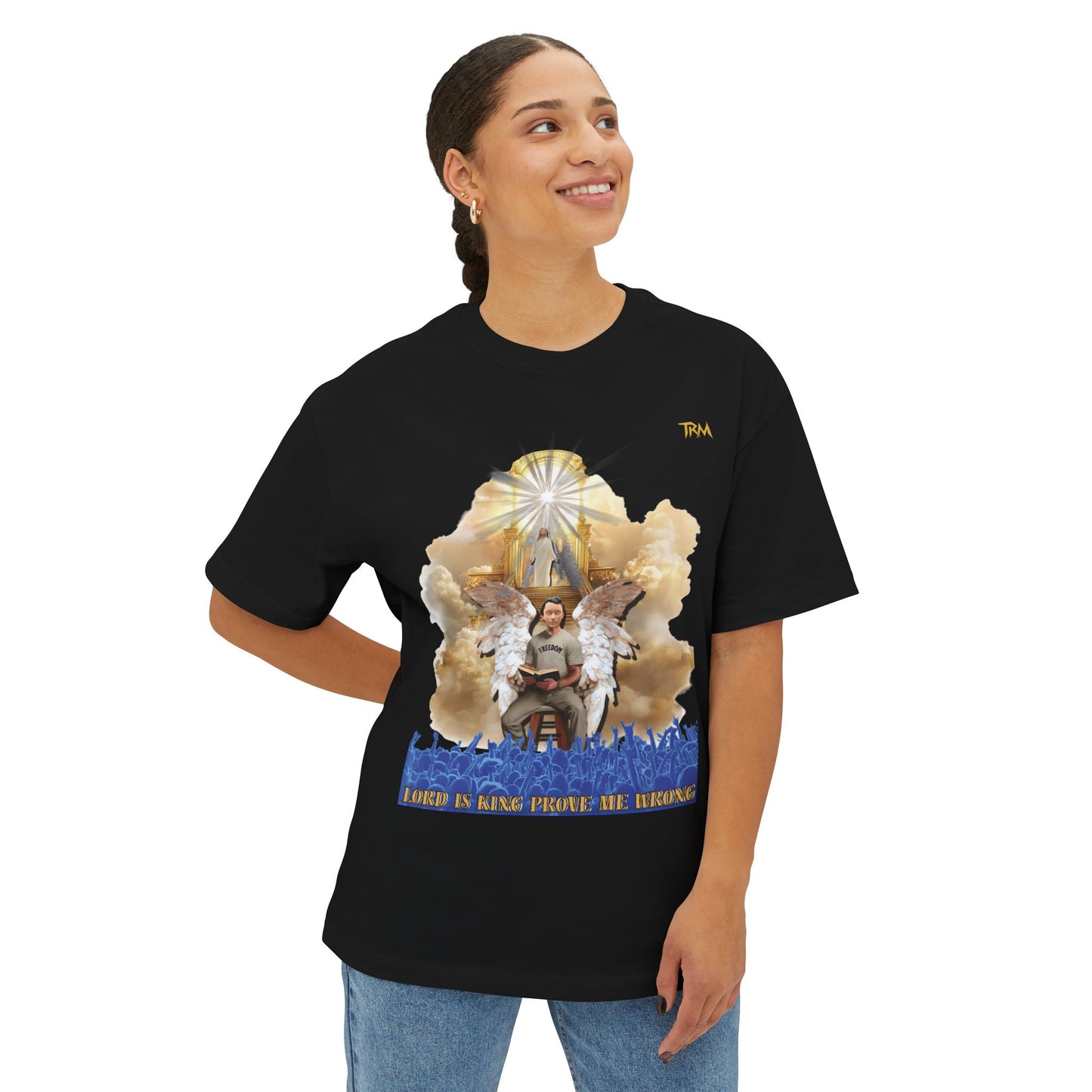 Spiritual Graphic Tee, Oversized T-Shirt, Inspirational Boxy Top, Unique Faith Shirt, Casual Everyday Tee