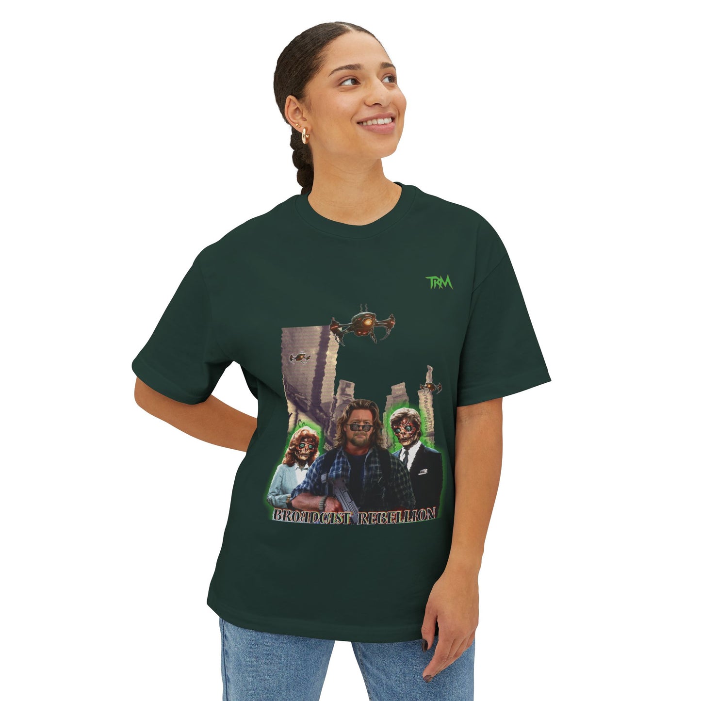 Retro Graphic Unisex Oversized Boxy Tee | Casual Streetwear, Gift for Trendsetters, Retro Vibe Tee, Summer Fashion, Unique Statement Shirt