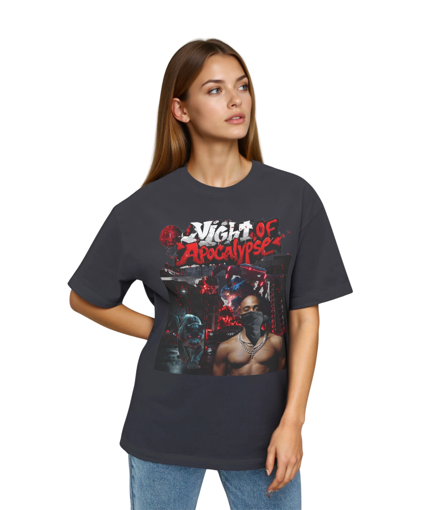 Graphic T-shirt - Night of Apocalypse - Da Realest - 100% Cotton