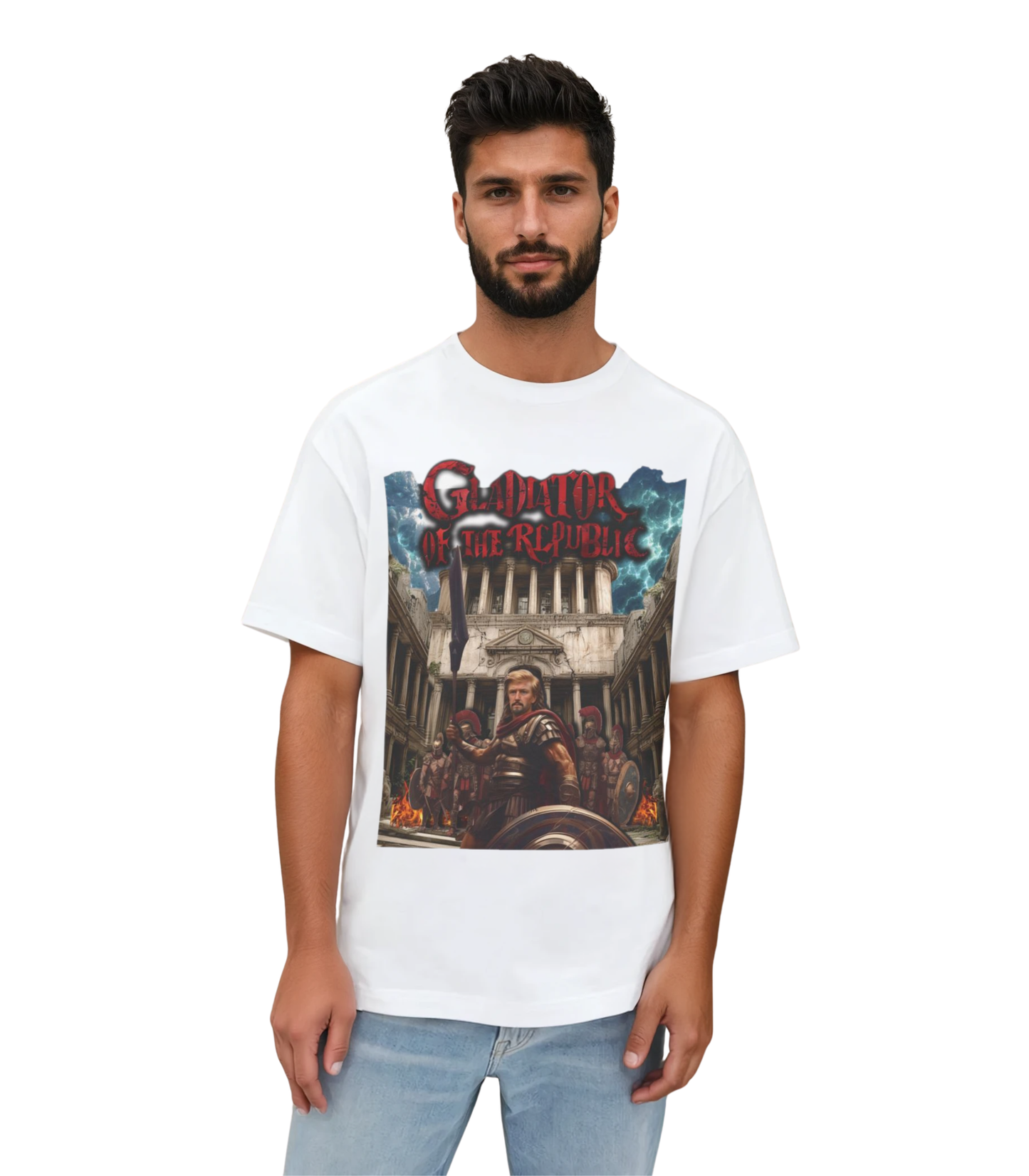 Graphic Oversized T-Shirt - Gladiator of the Republic - Darius Trump - 100% Cotton - Limited Edition