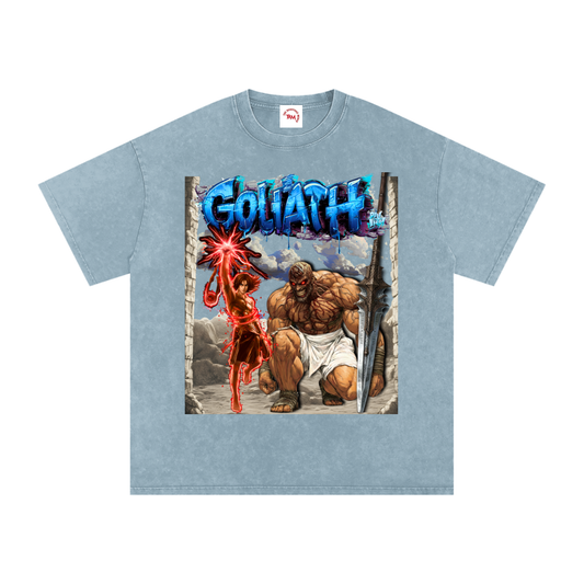 David vs Goliath Washed Oversized Cotton T-Shirt