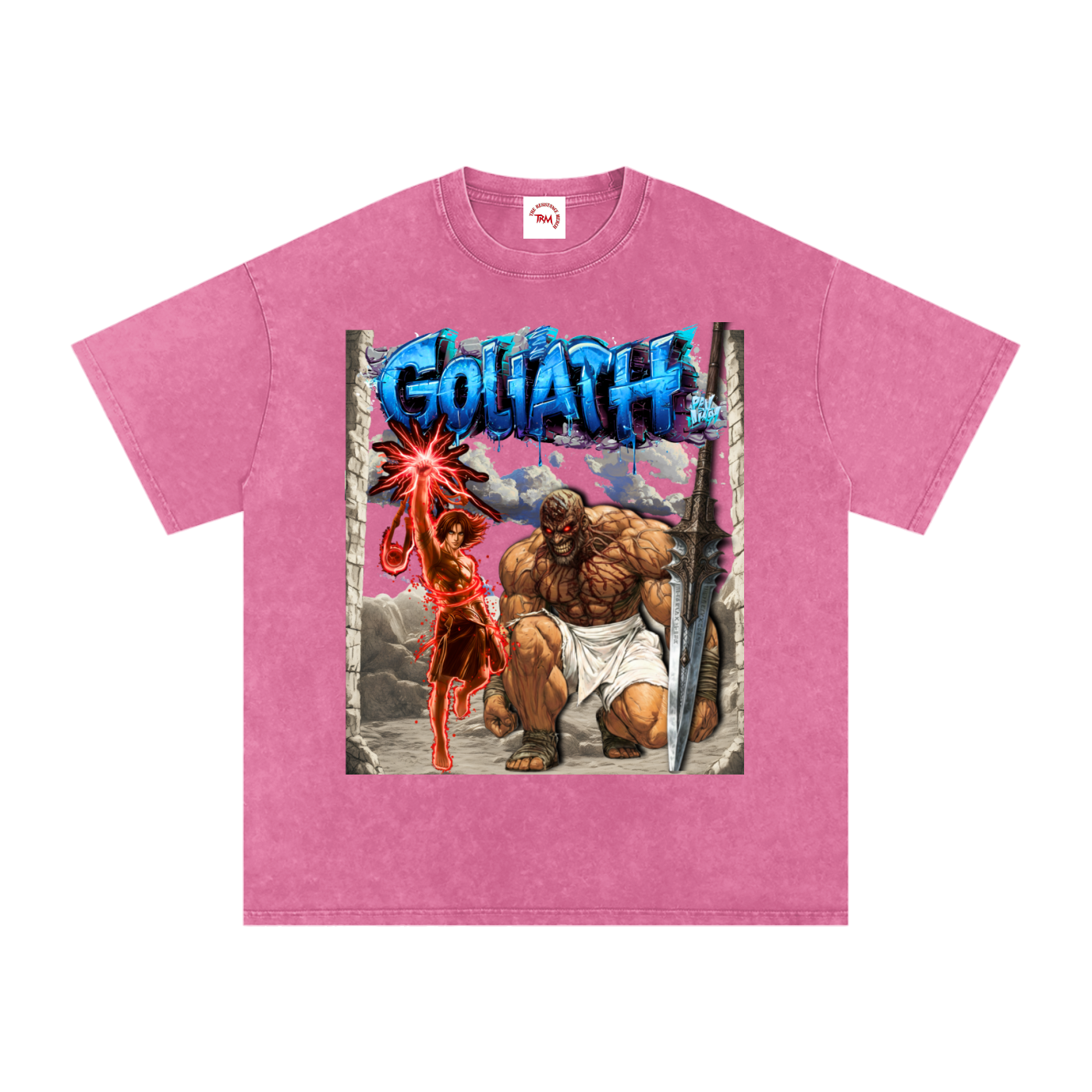 David vs Goliath Washed Oversized Cotton T-Shirt