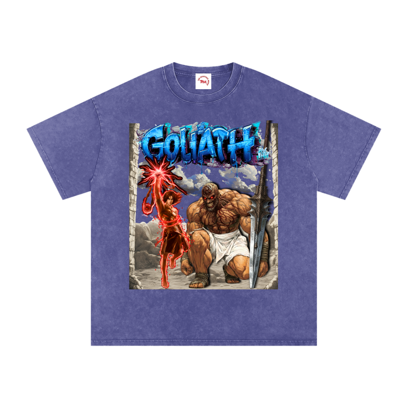 David vs Goliath Washed Oversized Cotton T-Shirt
